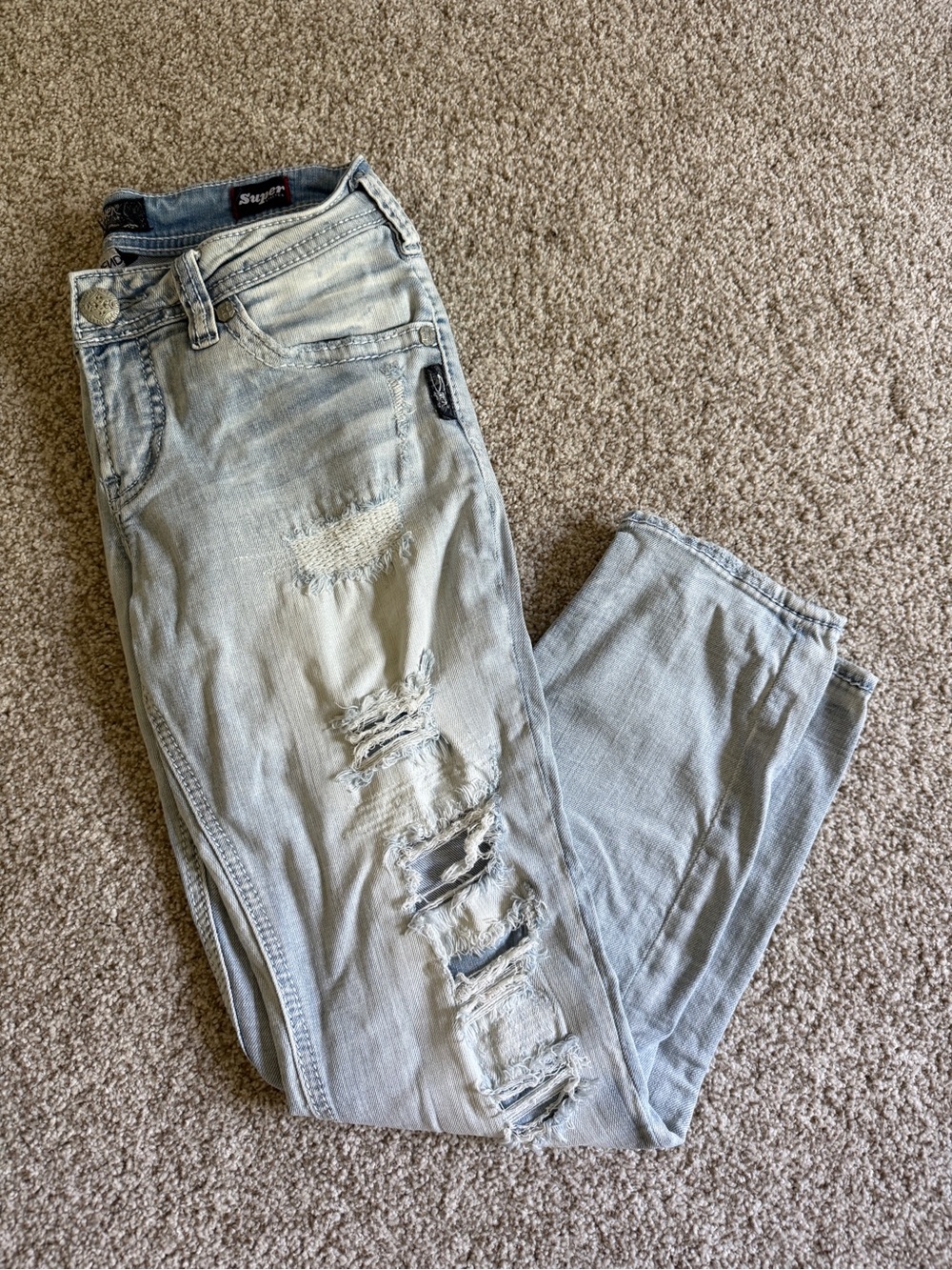 Women’s Boyfriend Silver Jeans